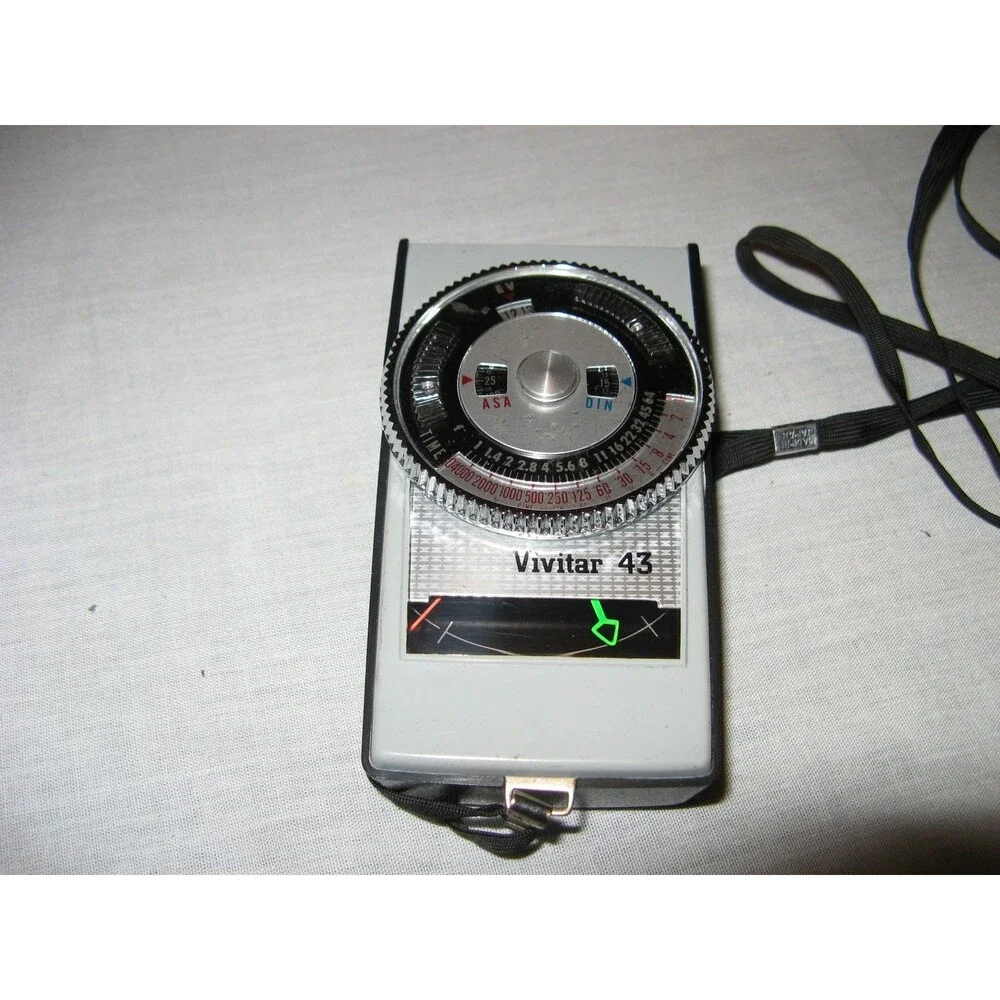 Vivitar 43 Vintage Analog Handheld Light Meter for SLR DSLR Film Digital Camera